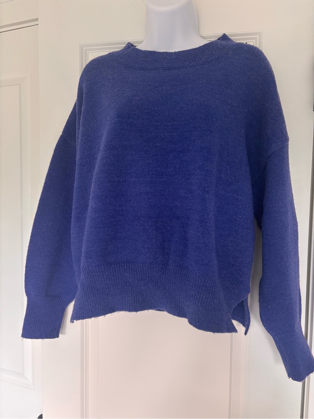 Deluc Royal Blue Loose-Fit Crewneck Sweater
